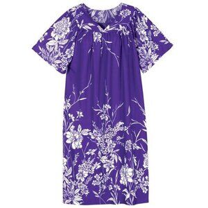 NWT Sawyer creek floral Border print Lounger Purple Size 1X